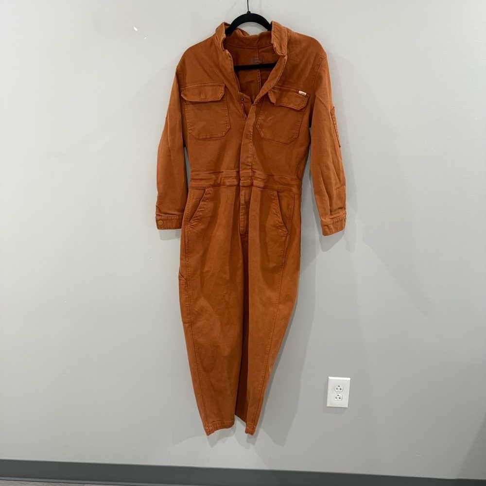 Mother Jumpsuit The Fixer in Brown Denim - Picture 6 of 14